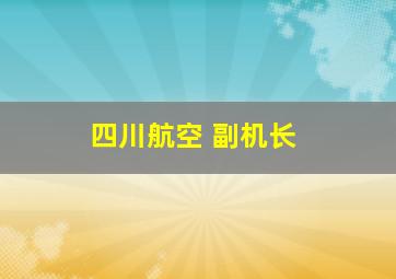 四川航空 副机长